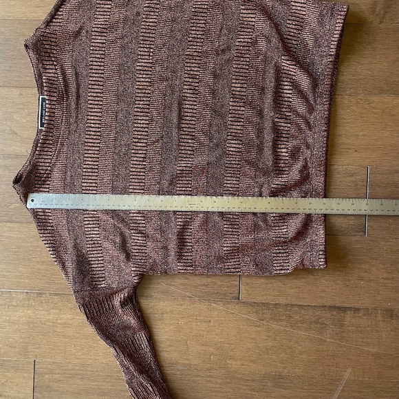 Metallic Copper 3/4 Sleve Dressy Top - Picture 6 of 10